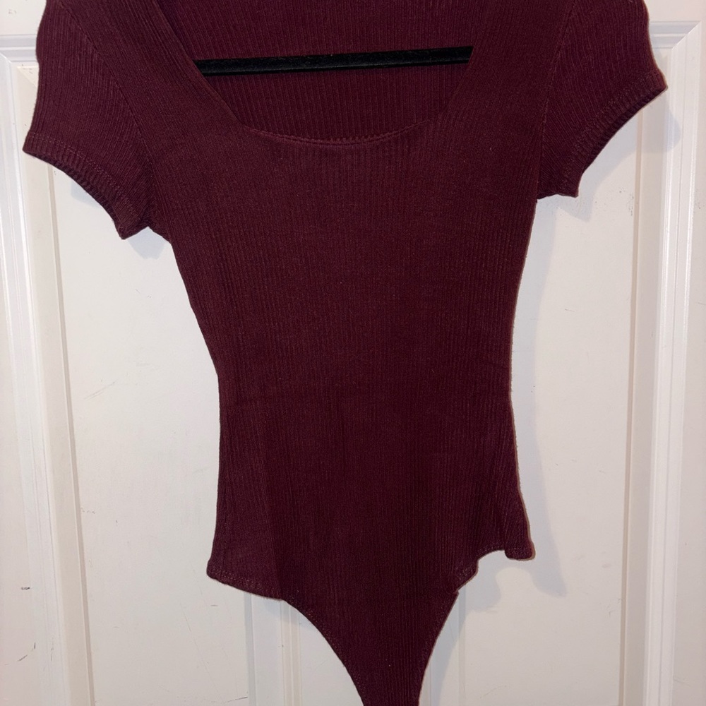 Red Fitted Bodysuit